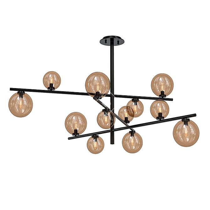 Modern Loft Hanging Light Fixture 3D model image 1