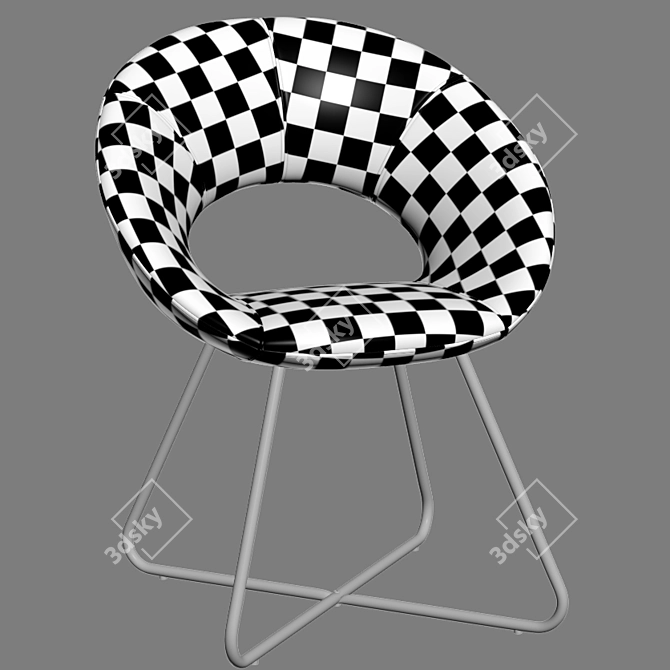 Sleek Modern Accent Chair: Duhome 3D model image 4