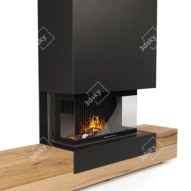 Creameng Shiloh Fireplace: Elegant and Spacious 3D model image 7