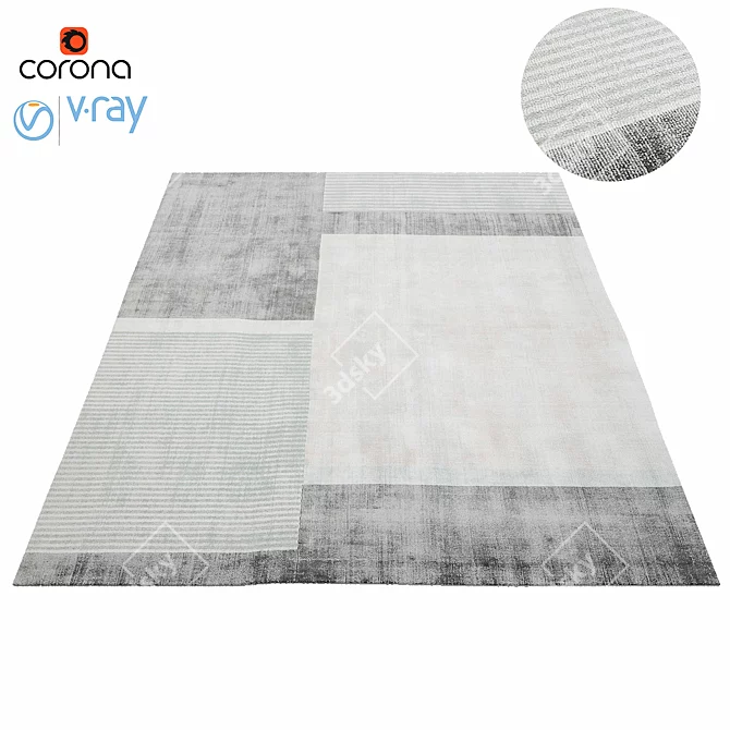 Soft Touch Viscose Rug 3D model image 1