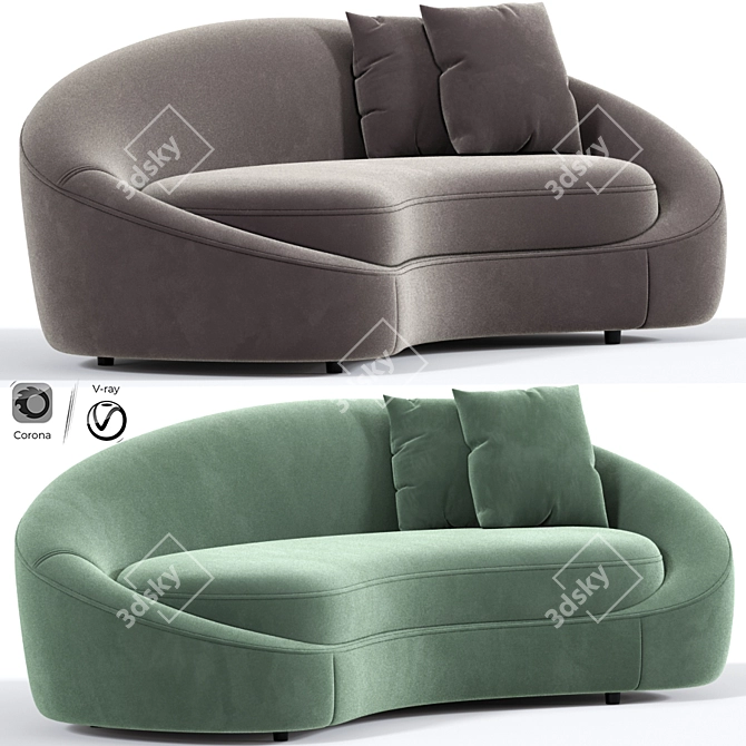 Goleta Upholstered Sofa 3D model image 1