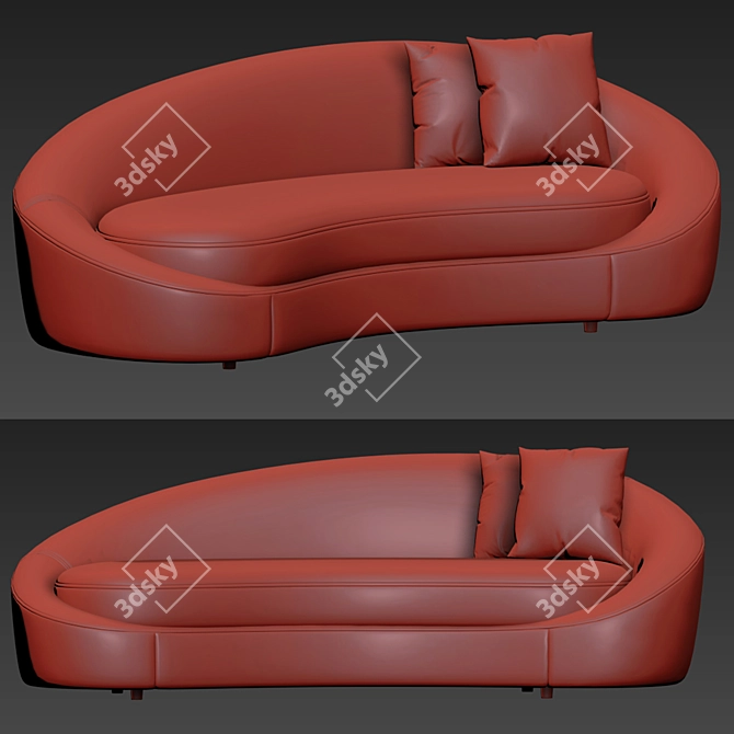 Goleta Upholstered Sofa 3D model image 2