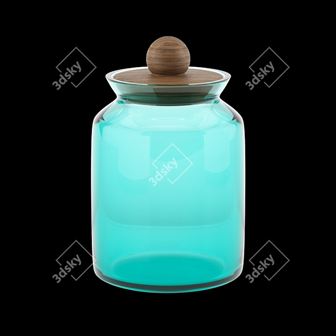 Airtight Glass & Ceramic Jar 3D model image 1