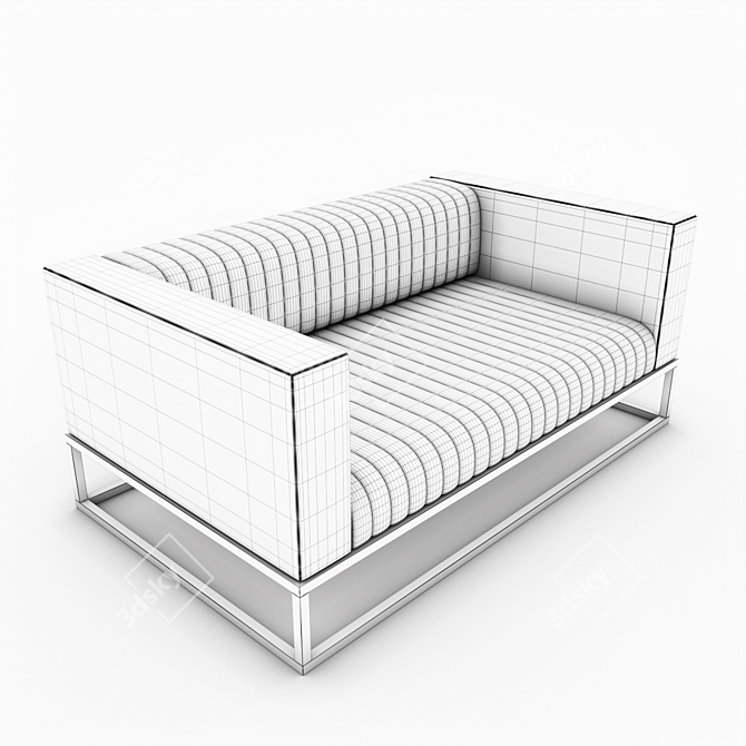 ELECTRA Double Office Sofa: Sleek Design & Durable Comfort 3D model image 3