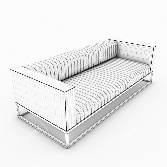 ELECTRA Three-Seater Office Sofa 3D model image 3