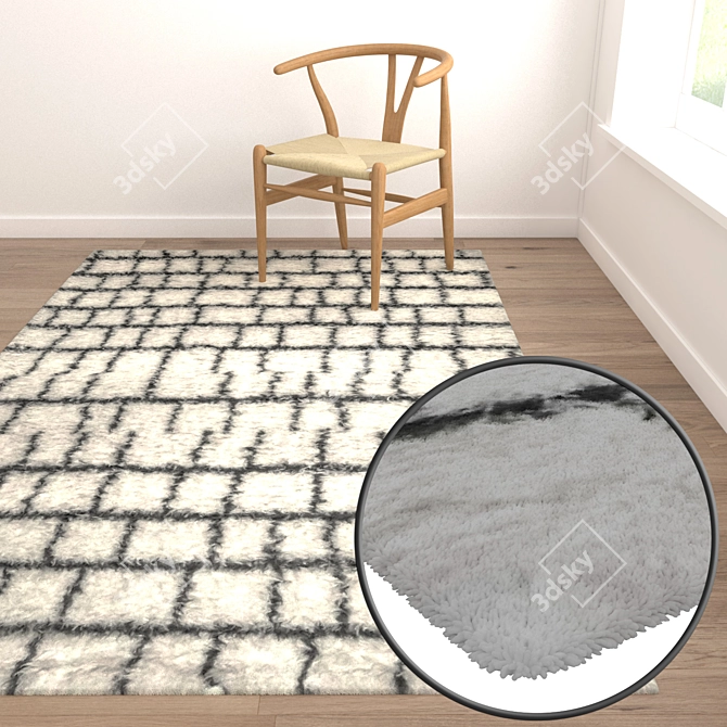 1978 Vintage Carpets Set 3D model image 5