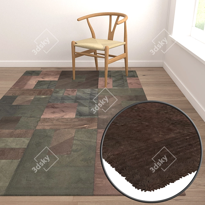 Deluxe Carpet Trio Set | High-Quality Textures 3D model image 5