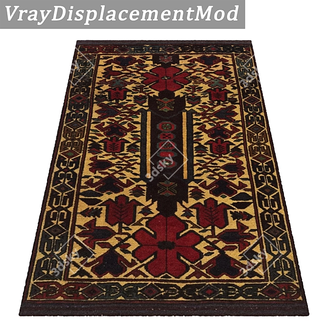 Luxury Textured Carpet Set 3D model image 3