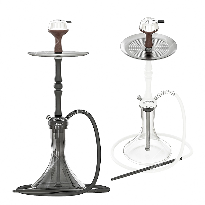 Elegant Mattpear Hookah 3D model image 1