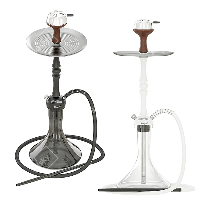 Elegant Mattpear Hookah 3D model image 2