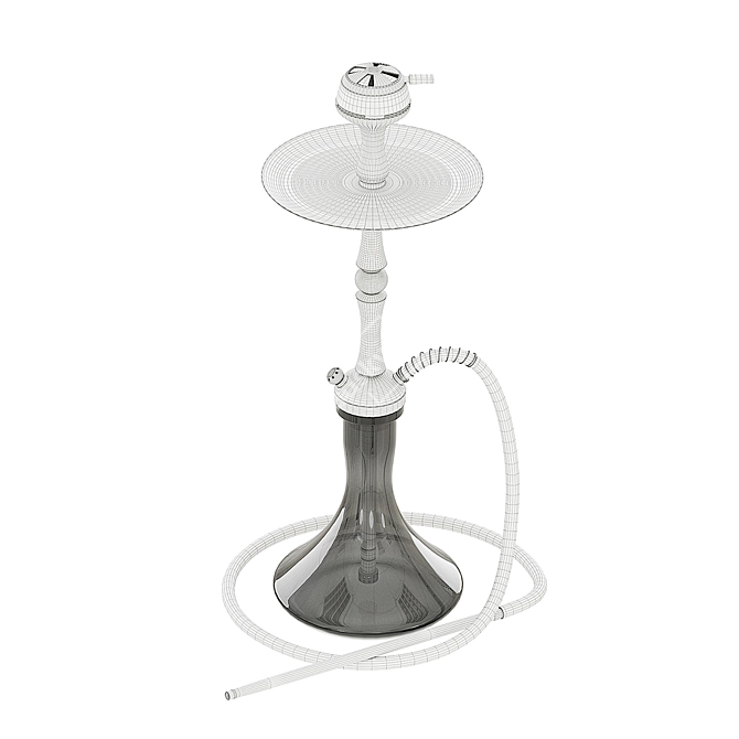 Elegant Mattpear Hookah 3D model image 3