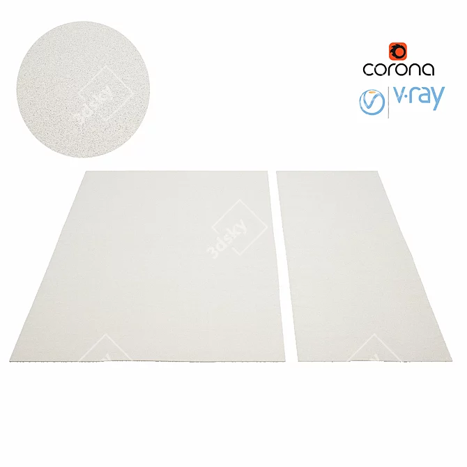 Luxury Cream Rug 3D model image 1