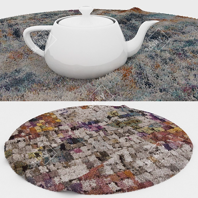 Round Carpets Set: Versatile and High-Quality 3D model image 3