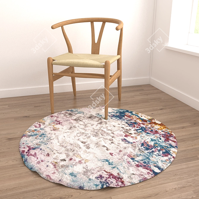 Round Carpets Set: Versatile and High-Quality 3D model image 4