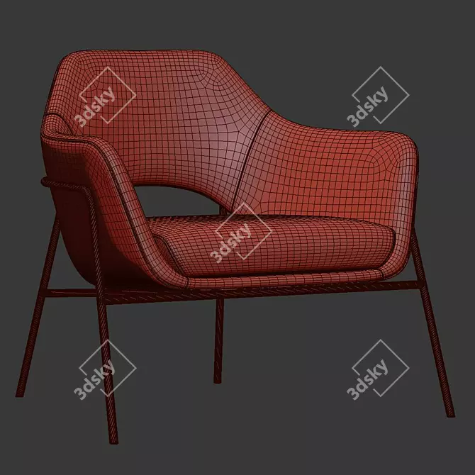 Sophisticated Reichenbach Armchair 3D model image 4
