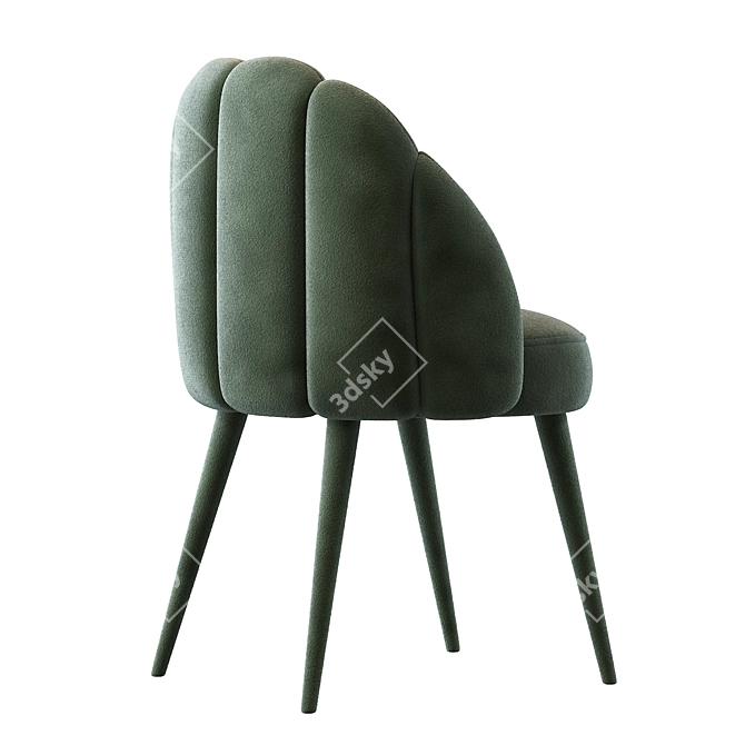 Peach Velvet Daisy Chair 3D model image 4