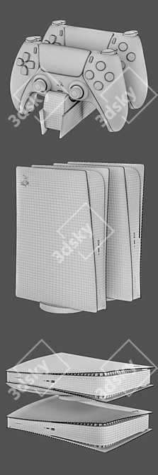 Title: Next-Level Gaming: PS5 Sony PlayStation 5 3D model image 1