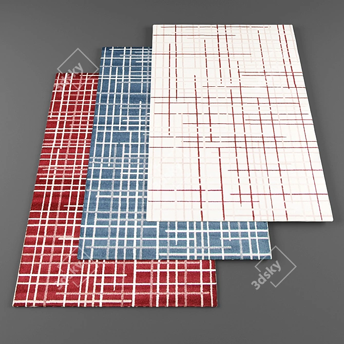 Contemporary Rugs Bundle 3D model image 1