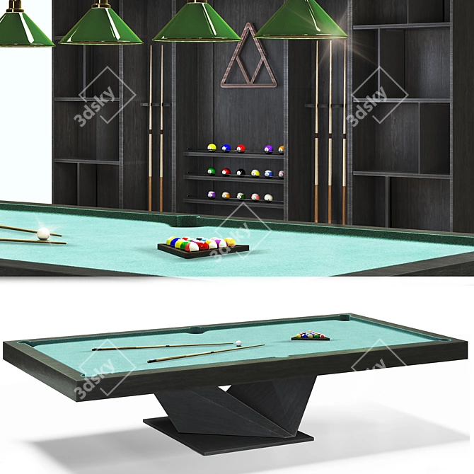 Ultimate Billiard Room Set 3D model image 3