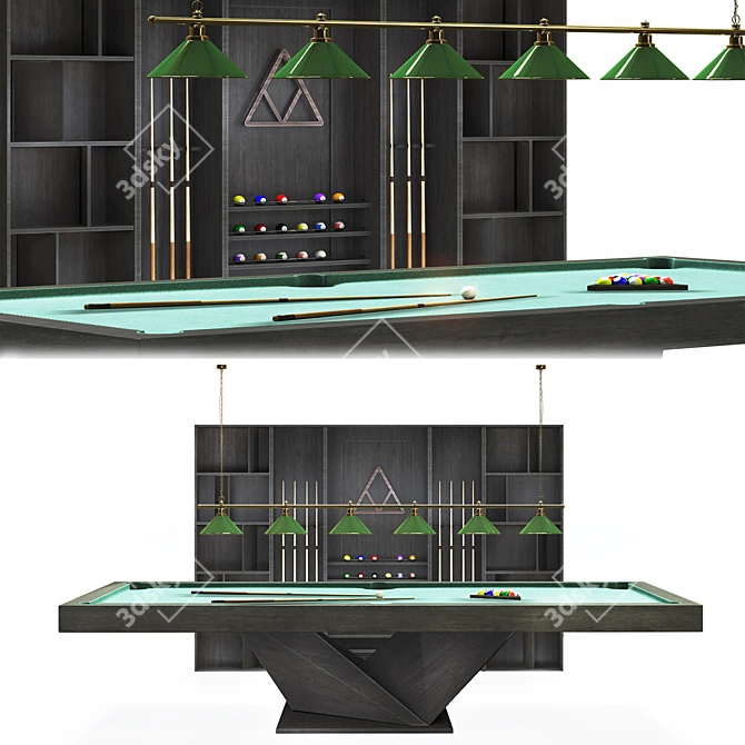 Ultimate Billiard Room Set 3D model image 5