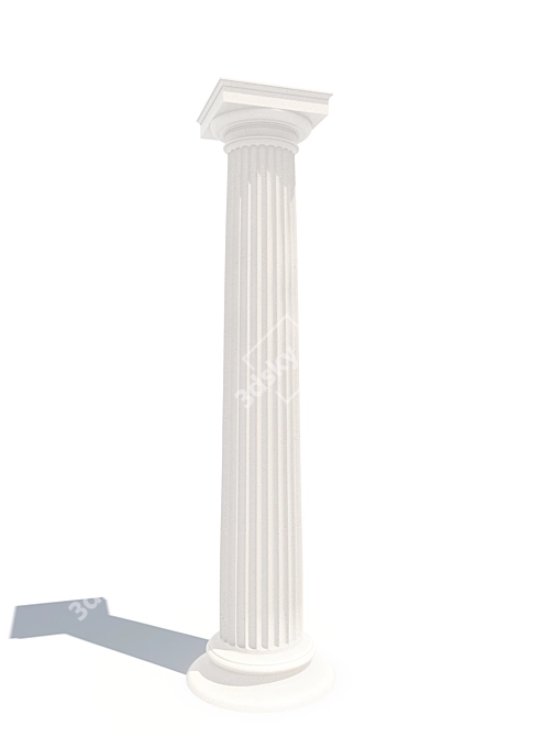 Doric Column: Architectural Elegance 3D model image 1