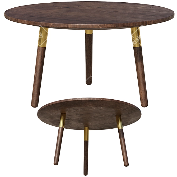 Versatile Round Coffee Table 3D model image 1