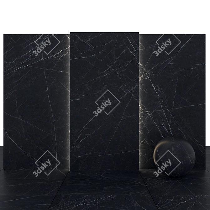 Elegant Onyx Slabs - White Veins 3D model image 1