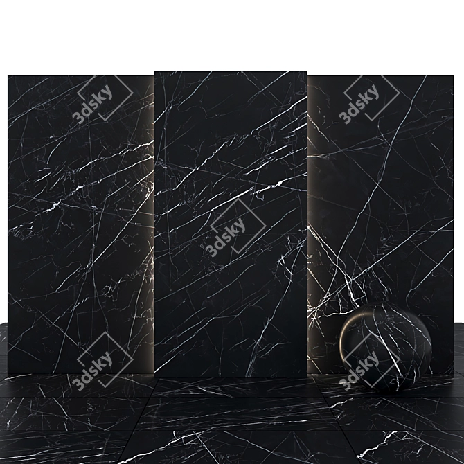 Elegant Onyx Slabs - White Veins 3D model image 2