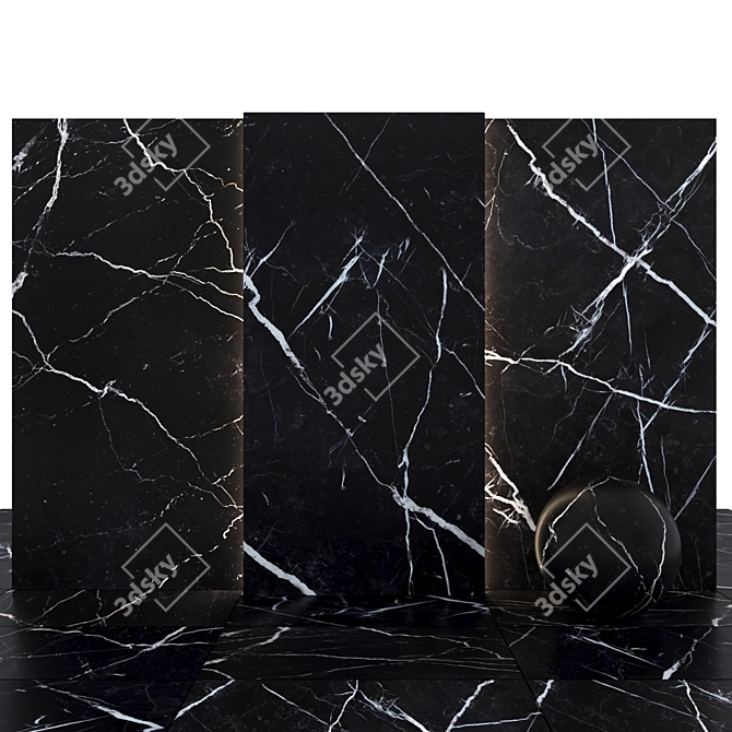 Elegant Onyx Slabs - White Veins 3D model image 3