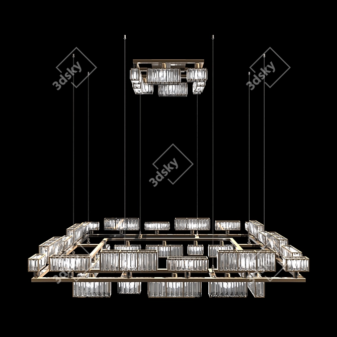 Elegant Glow: TUREX09 Chandelier 3D model image 1