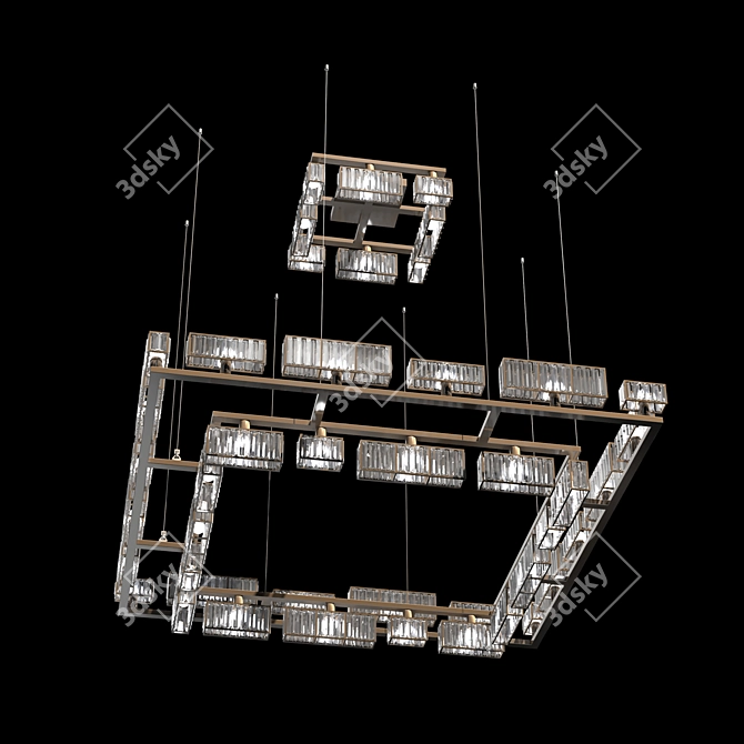 Elegant Glow: TUREX09 Chandelier 3D model image 2