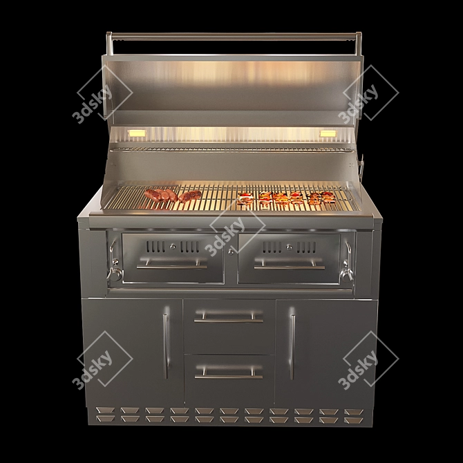 Revolutionary Sunstone 42 Grill 3D model image 2