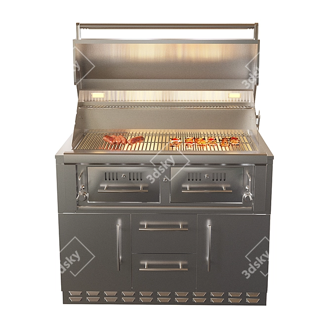 Revolutionary Sunstone 42 Grill 3D model image 6