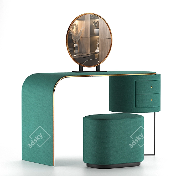 Elegant Vanity Table 3D model image 3