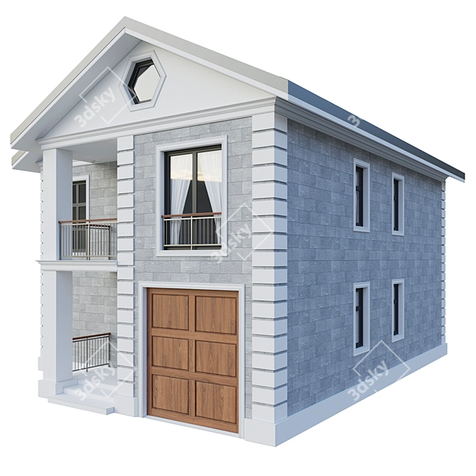 Stylish Classic Cottage 3D model image 1