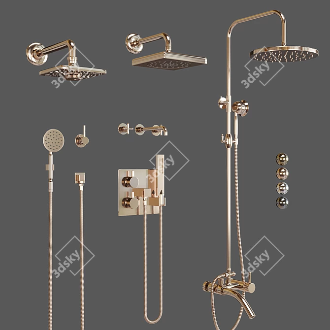 Rozin Bathroom Faucet: Stylish and Reliable 3D model image 2