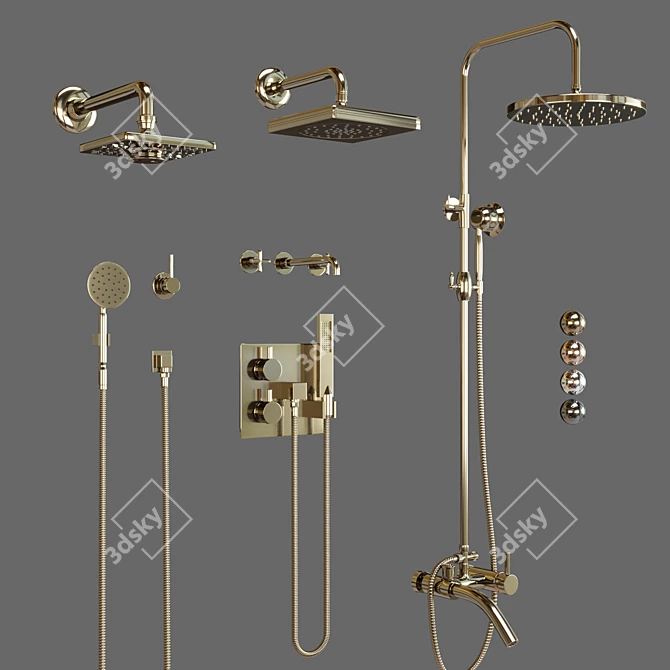 Rozin Bathroom Faucet: Stylish and Reliable 3D model image 3