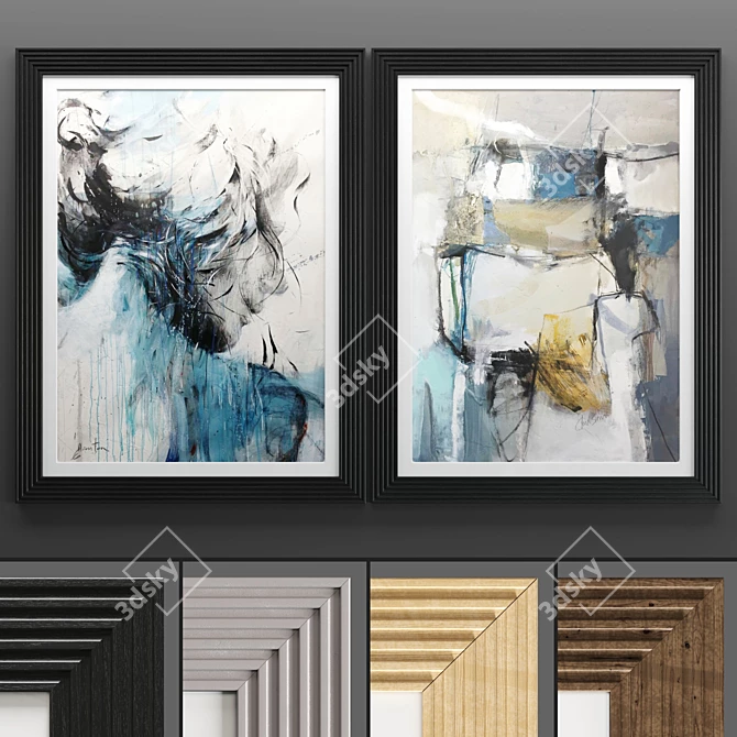 Dual Texture Art Frame 50x70cm 3D model image 1