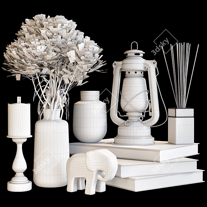 Elegant Decor Set: 3 Pieces 3D model image 3