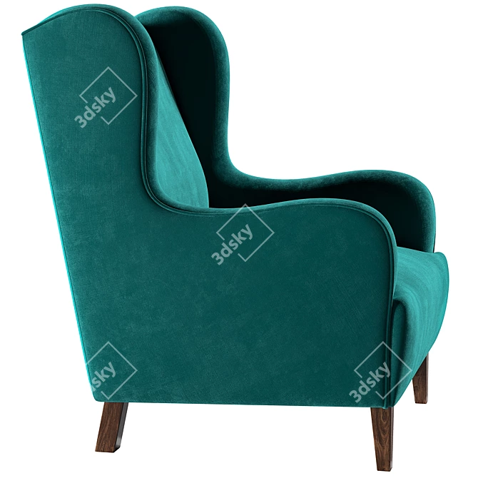 Modern London Mantel Chair 3D model image 4