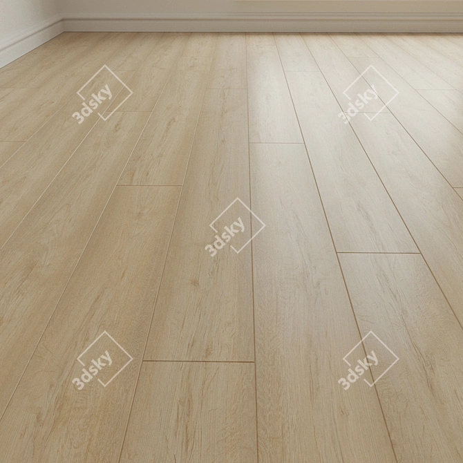 Multi-pattern Laminate Parquet Board 3D model image 1