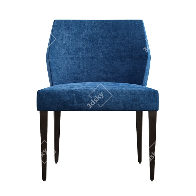 Versmissen Jasy: Stylish Fabric Dining Chair 3D model image 2