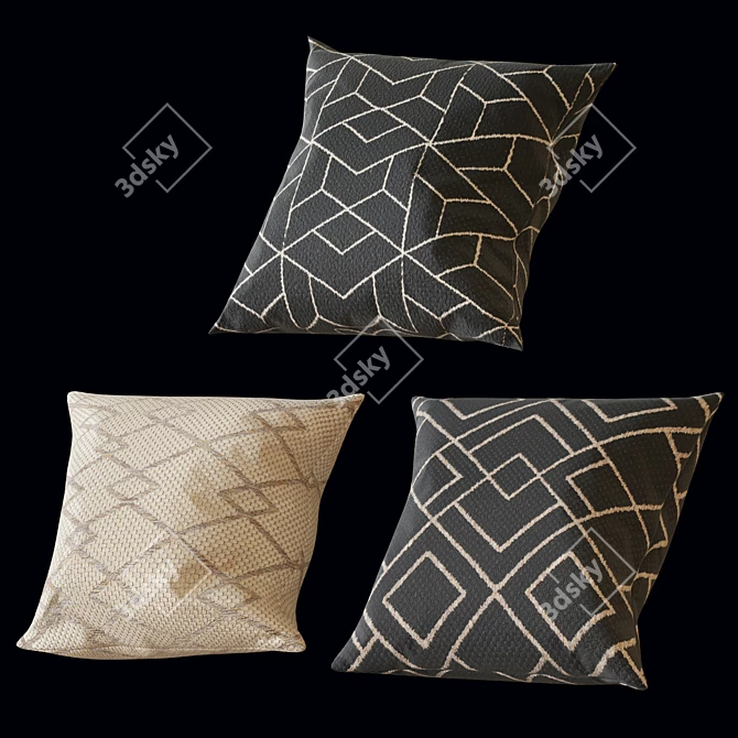 Renwil Pillow Set - 5 Stylish Designs 3D model image 3