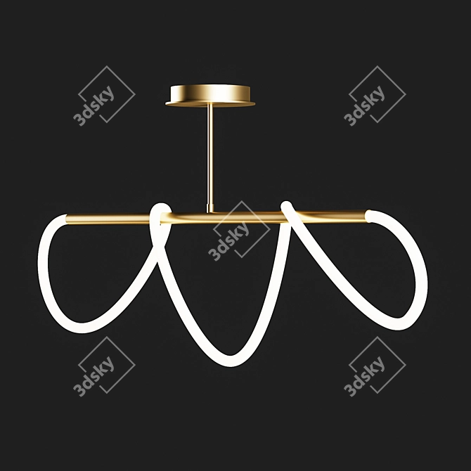 Glorify L: Elegant LED Pendant Lamp 3D model image 2