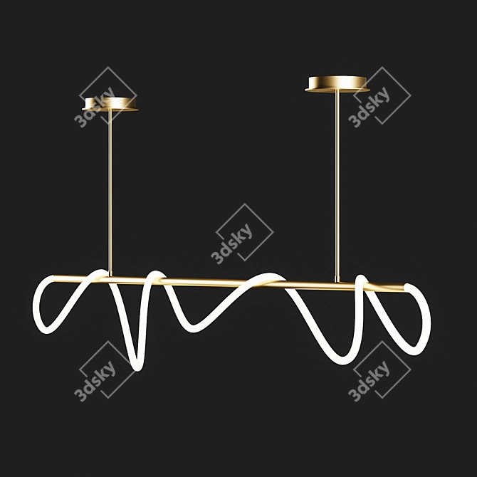 Glorify L: Elegant LED Pendant Lamp 3D model image 4