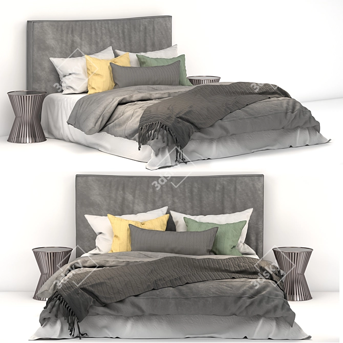 3D Max 2014 + V-Ray: Ultimate Bed Design 3D model image 1