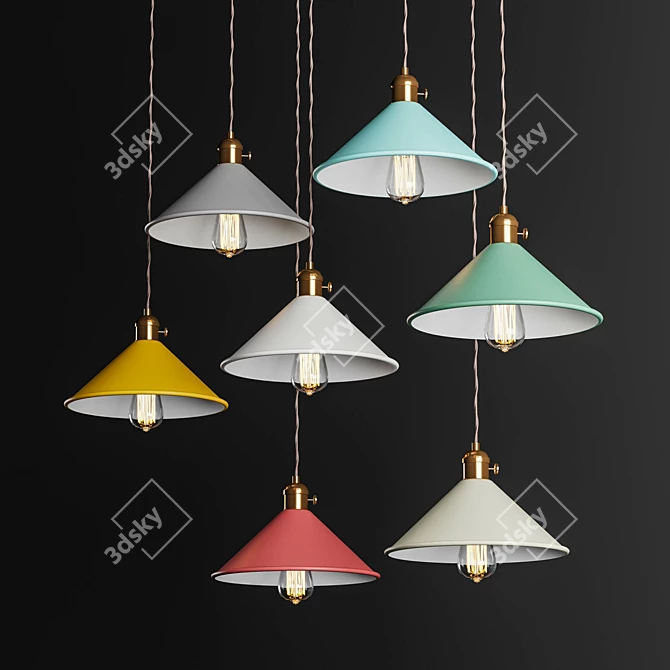 Industrial Pendant Lamp Lampatron Braid 3D model image 1