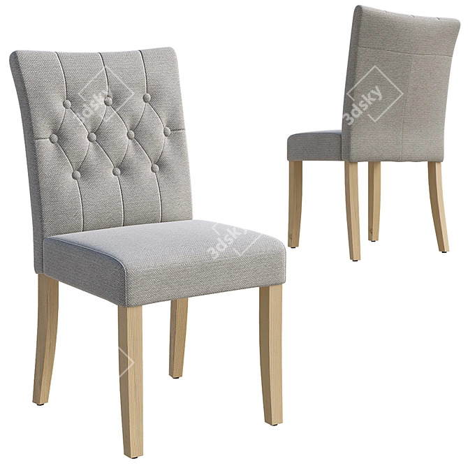 Customizable Flynn Dining Chairs 3D model image 1