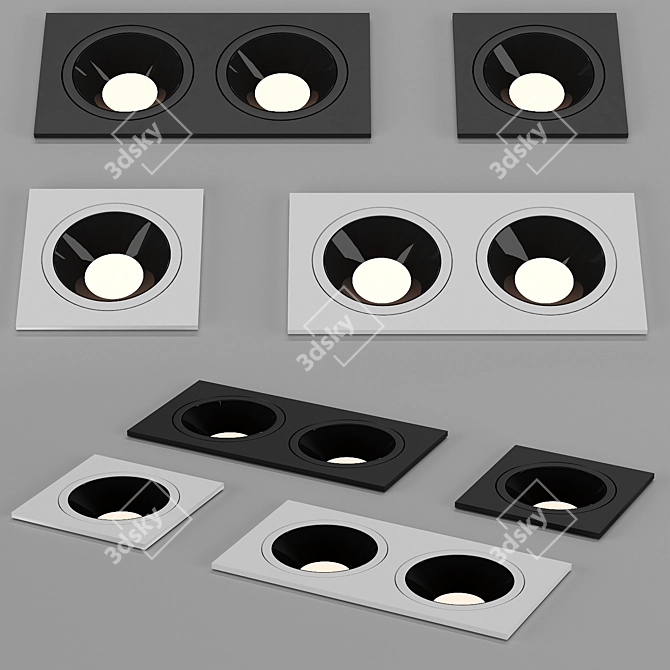 LED Ceiling Light Spot 001 - Illuminate Your Space! 3D model image 1