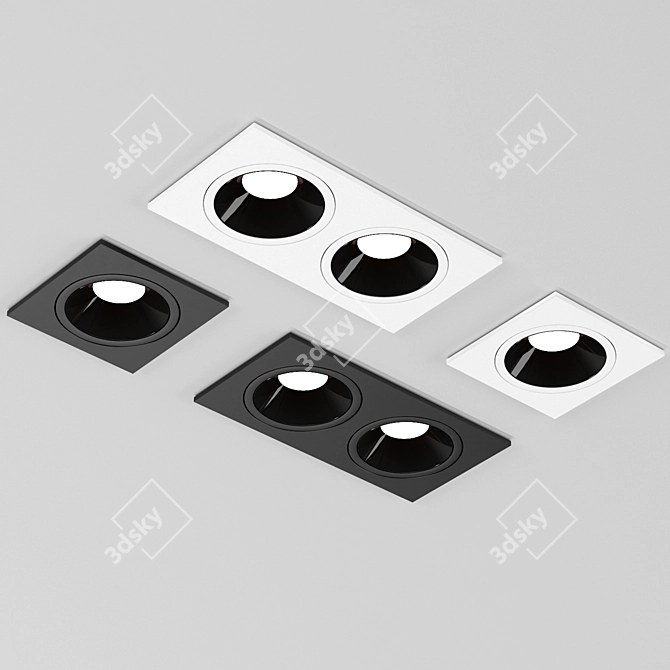 LED Ceiling Light Spot 001 - Illuminate Your Space! 3D model image 5